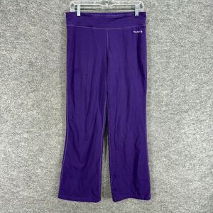 Baleaf Activewear Pants Women XL Purple High Rise Flat Front Pull On Cotton